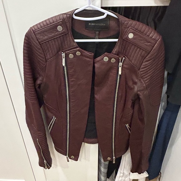 BCBG LEATER JACKET - Picture 1 of 2